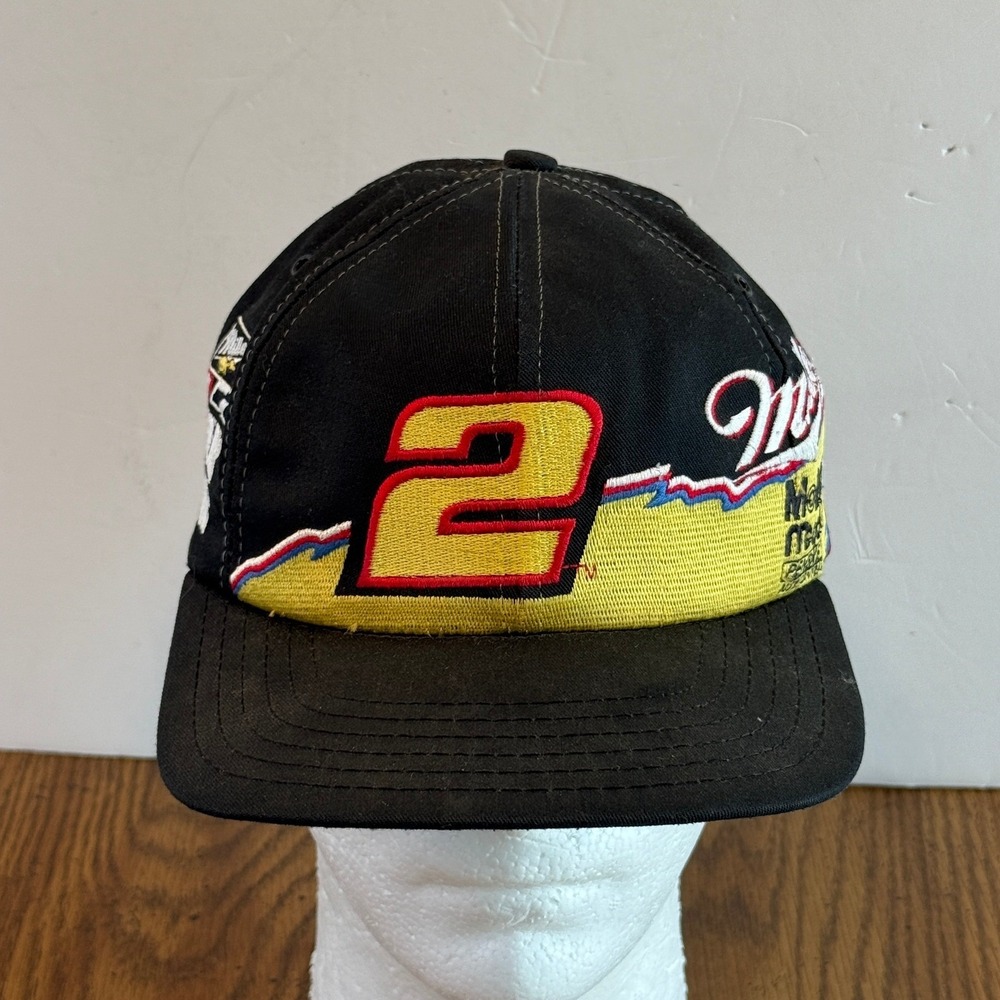 Vintage Rusty Wallace Miller Genuine Draft NASCAR Hat Chase Racewear Snapback